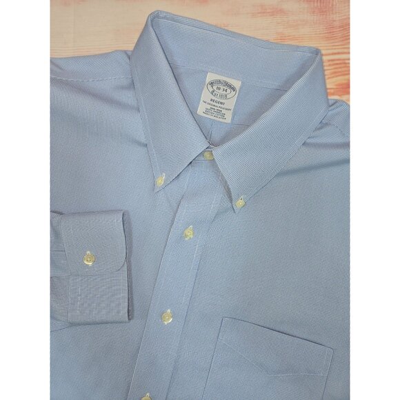 Brooks Brothers Regent Fit Non-Iron Blue Dress Shirt 18-34 XXL - Picture 4 of 6